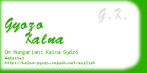 gyozo kalna business card